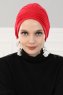 Linda - Röd Bomull Turban - Ayse Turban