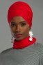 Rebecca - Röd Bomull Turban - Ayse Turban