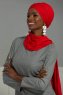Rebecca - Röd Bomull Turban - Ayse Turban