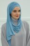 Rebecca - Sky Blue Bomull Turban