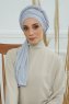 Rebecca - Ljusgrå Bomull Turban