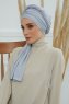 Rebecca - Ljusgrå Bomull Turban