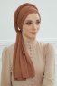 Rebecca - Caramel Bomull Turban