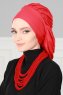 Isabella - Röd Bomull Turban - Ayse Turban