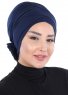 Elisabeth - Marinblå Bomull Turban