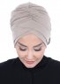 Elisabeth - Taupe Bomull Turban