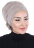 Elisabeth - Taupe Bomull Turban