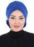 Elisabeth - Blå Bomull Turban
