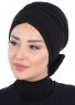 Elisabeth - Svart Bomull Turban