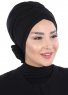 Elisabeth - Svart Bomull Turban