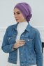 Elisabeth - Violet Bomull Turban