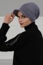 Sandra - Grå Bomull Turban - Ayse Turban