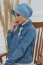 Sandra - Sky Blue Bomull Turban