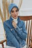 Sandra - Sky Blue Bomull Turban