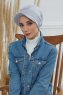Sandra - Ljusgrå Bomull Turban