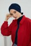 Ellie - Marinblå Bomull Turban