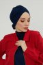 Ellie - Marinblå Bomull Turban