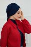 Ellie - Marinblå Bomull Turban