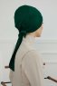 Ellie - Mörkgrön Bomull Turban