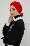Ellie - Röd Bomull Turban