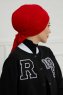 Ellie - Röd Bomull Turban