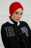 Ellie - Röd Bomull Turban