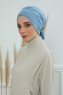 Ellie - Sky Blue Bomull Turban