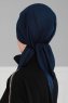Felicia - Marinblå Bomull Turban
