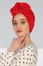 Kerstin - Röd Bomull Turban - Ayse Turban