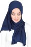 Sigrid - Marinblå Bomull Hijab - Ayse Turban