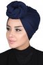 Sigrid - Marinblå Bomull Hijab - Ayse Turban