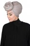 Sigrid - Taupe Bomull Hijab - Ayse Turban