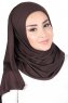 Sigrid - Brun Bomull Hijab - Ayse Turban