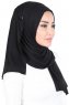 Sigrid - Svart Bomull Hijab - Ayse Turban