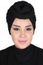 Sigrid - Svart Bomull Hijab - Ayse Turban