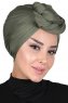 Sigrid - Khaki Bomull Hijab - Ayse Turban