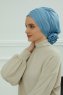 Monica - Sky Blue Bomull Turban