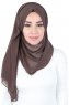 Joline - Brun Premium Chiffon Hijab