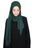 Joline - Mörkgrön Premium Chiffon Hijab
