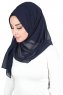 Joline - Marinblå Premium Chiffon Hijab