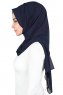 Joline - Marinblå Premium Chiffon Hijab