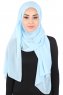 Joline - Ljusblå Premium Chiffon Hijab