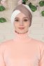 Fiona - Mörk Taupe & Creme Bomull Turban