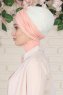 Fiona - Gammelrosa & Creme Bomull Turban