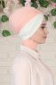 Fiona - Gammelrosa & Creme Bomull Turban