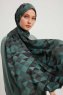 Banou - Petrolblå Mönstrad Hijab