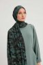 Banou - Petrolblå Mönstrad Hijab