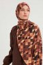 Banou - Brun Mönstrad Hijab