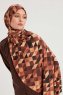 Banou - Brun Mönstrad Hijab