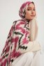 Tansu - Mörkrosa Mönstrad Hijab